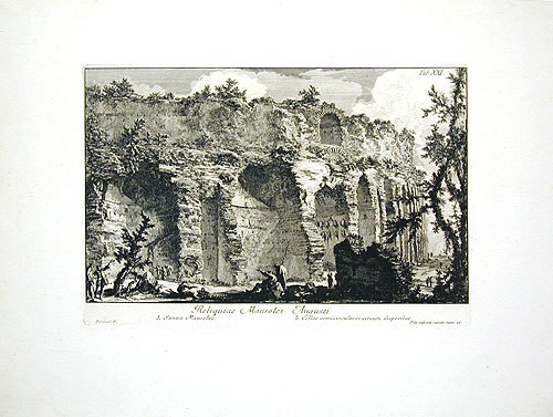 Руины мавзолея Августа в Риме - Гравюра (XVIII век), Италия Гравюра ; Гравюра, Бумага Размер: 40 х 55,6 см 1770 г инфо 3997b.