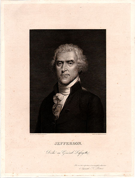 Джефферсон - третий президент США (офорт начала XIX века) Франция Гравюра ; Офорт, Бумага Размер: 28,3 х 37,3 см 1800 г инфо 4006b.